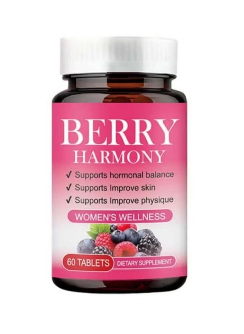 elicare Berry Harmony Premium Women’s Wellness Supplement | Berry Extracts & Essential Nutrients | 60 Tablets - Image 2